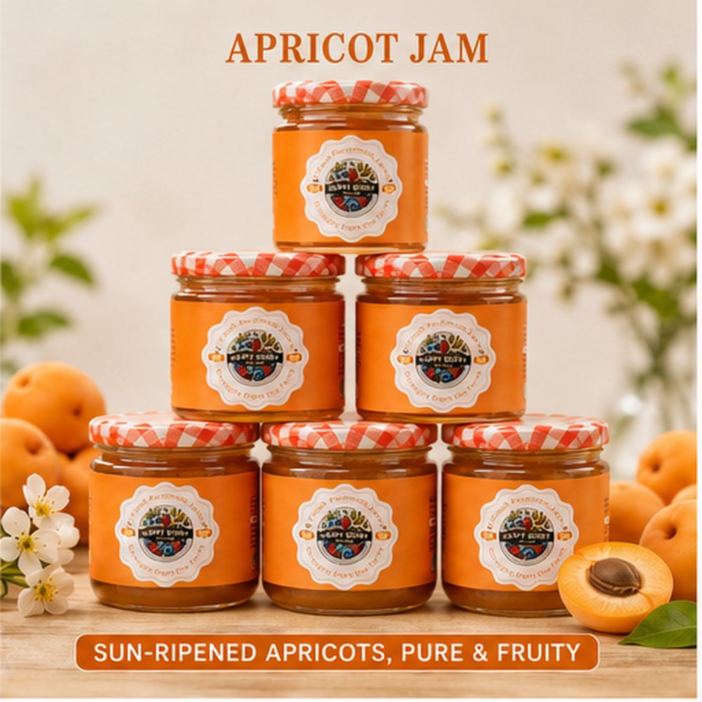 Happy Berry Fresh Apricot Jam — sun-ripened valley apricots